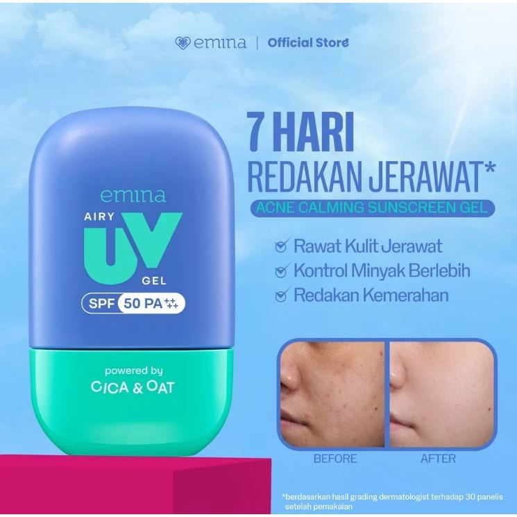 Emina Airy Uv Gel SPF50 Cica & Oat / Emina Cica SPF50 / Emina Airy SPF50