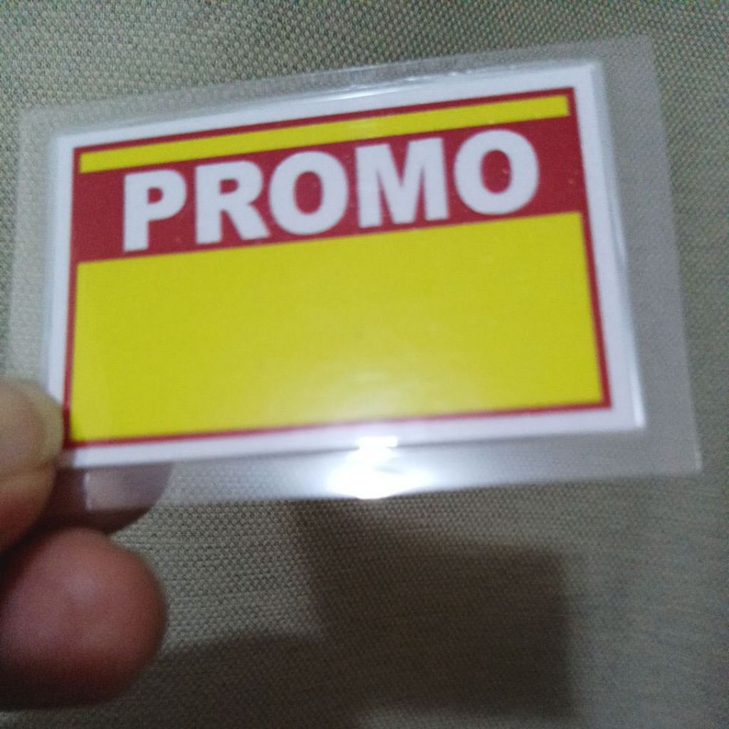 

Card Promo uk 4x6 cm 1 set isi 12 pcs/ Card laminating / card bisa tulis dan hapus