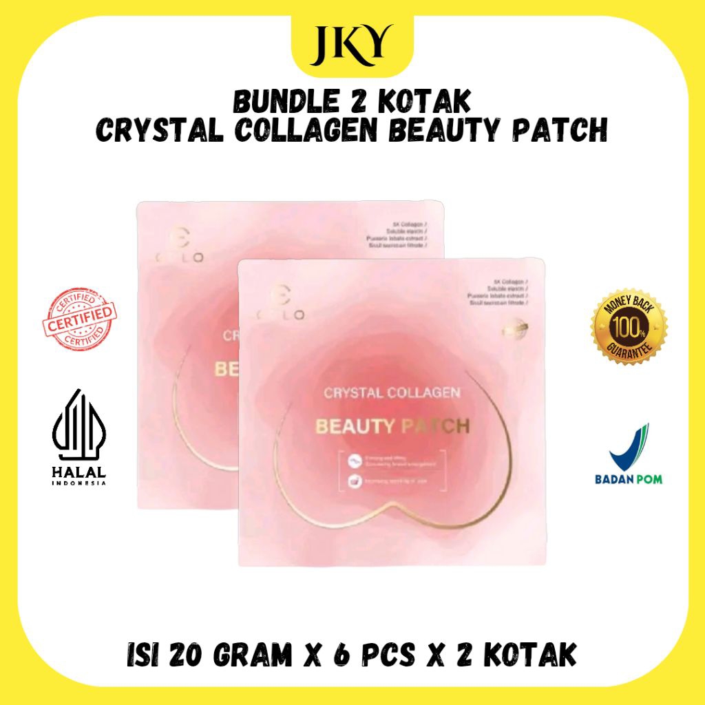 (READY STOCK SIAP DIKIRIM) BUNDLE 2 KOTAK CELO CRYSTAL COLLAGEN BEAUTY PATCH - celo.beaute - celobea