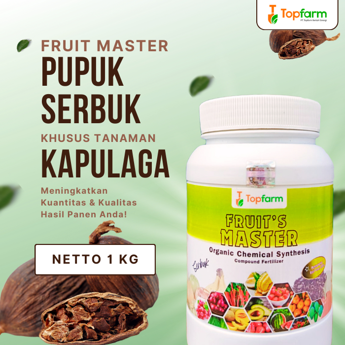 Pupuk Serbuk Topfarm / Pupuk Tabur Pembuahan Kapulaga / Pupuk Buah Kapulaga Terbaik / Pupuk Kapulaga