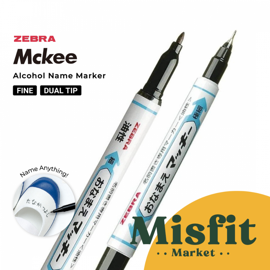 Zebra Name Mckee Alcohol Marker Pen Spidol Permanen Labeling Label