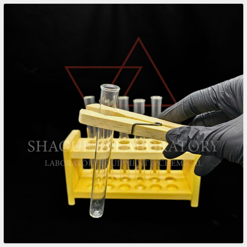 Test Tube Holder / Penjepit Kayu Tabung Reaksi Laboratorium – Alat Praktikum Kimia Biologi Farmasi u