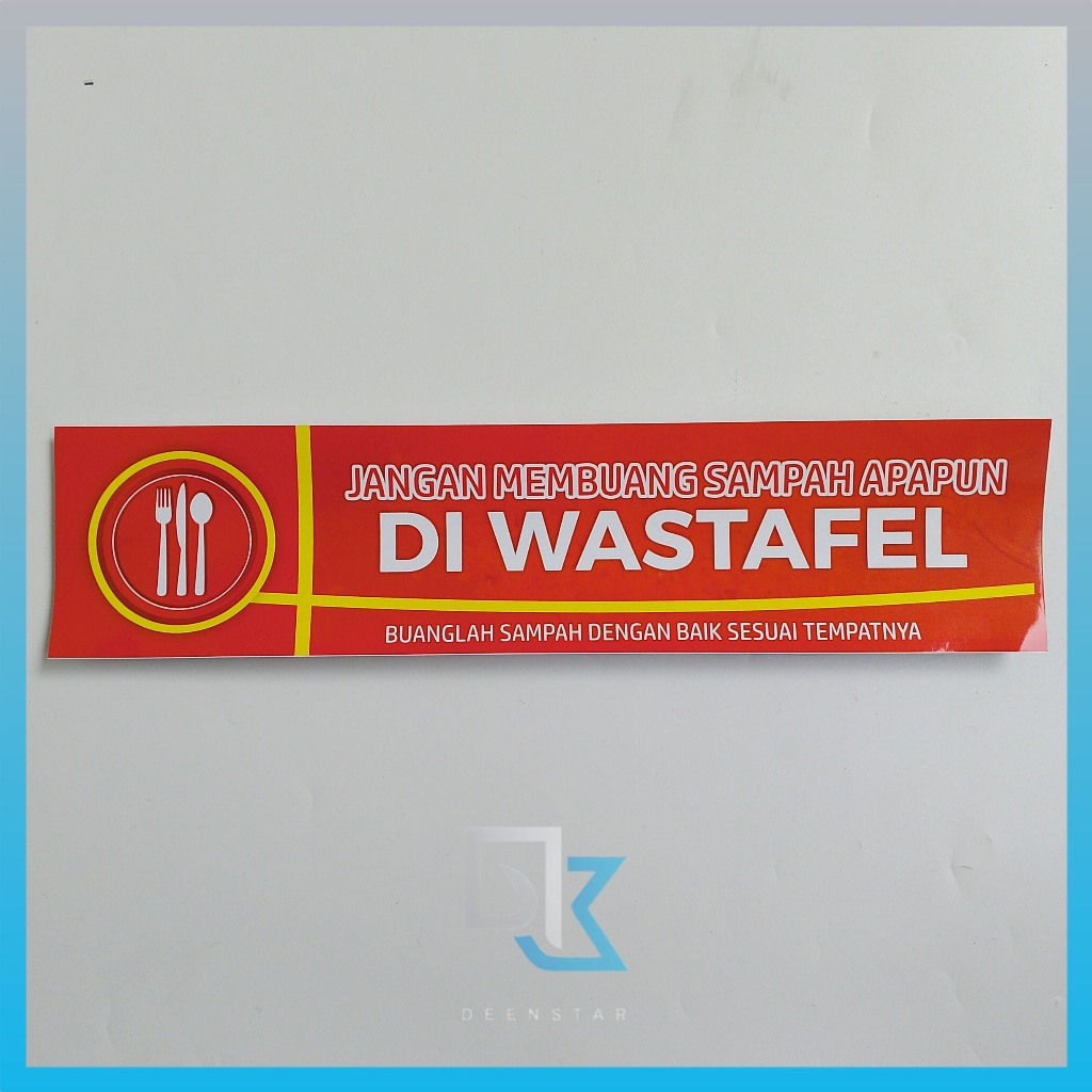 

StikerJangan Buang Sampah Apapun Di Wastafel, Jagalah Kerbersihan, Stiker Vinyl