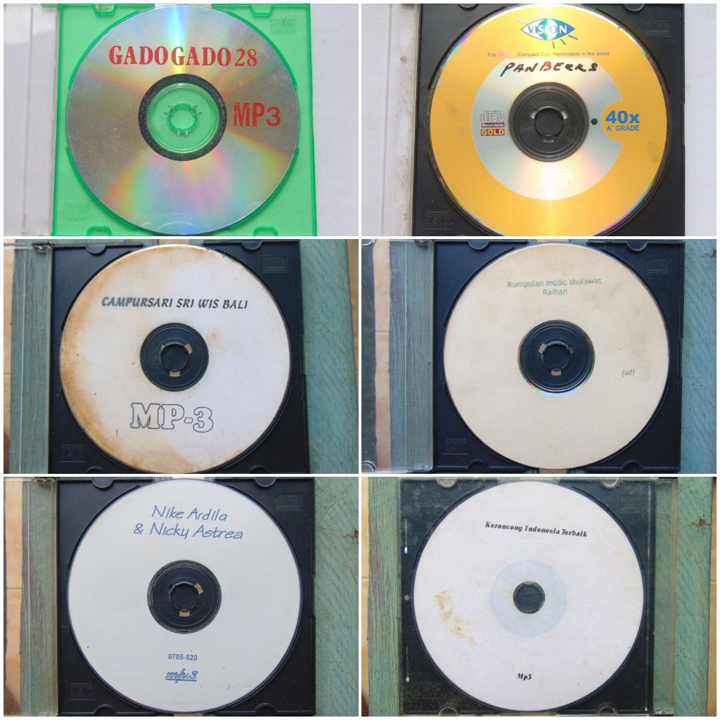 CD MP3 Lagu Indonesia Tanpa Sampul Bonus Kotak