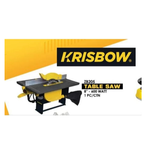 Mesin Table Saw Krisbow ZB205 8inc Gergaji Meja Listrik 600W