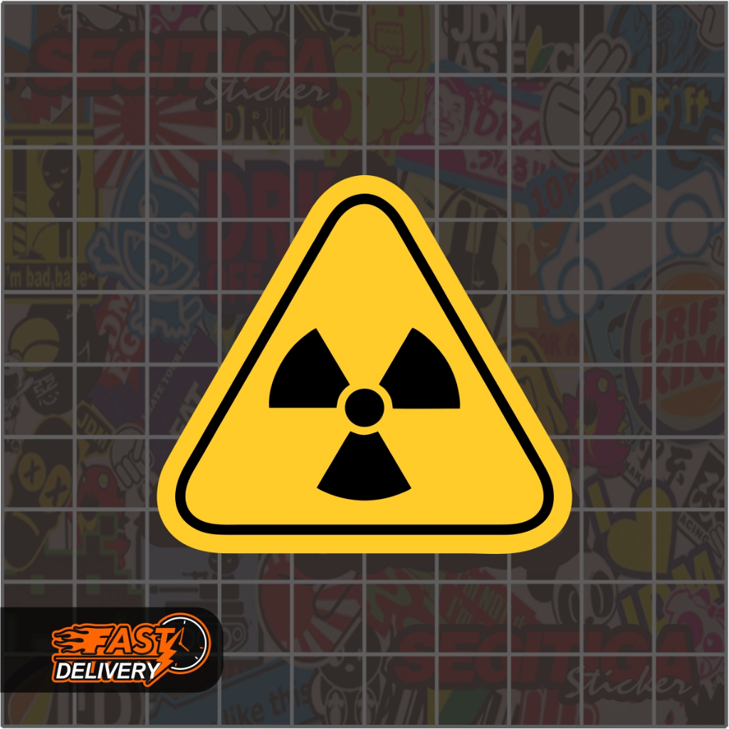

Sticker Warning Radiasi Radiation Sign Ukuran 5.5 x 5 Cm