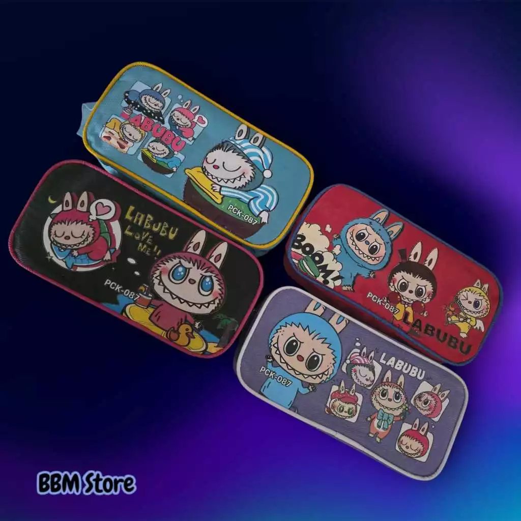 

TEMPAT PENSIL LABUBU VIRAL / KOTAK PENSIL 2 SLETING/RESLETING /RITSLETING / PENYIMPANAN ALAT TULIS