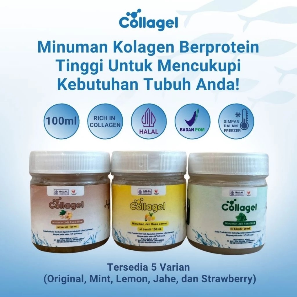 Collagel - Halal Collagen - Fish Kolagen - Minuman Kolagen Siap Minum | Kulit Cerah & Sendi Sehat