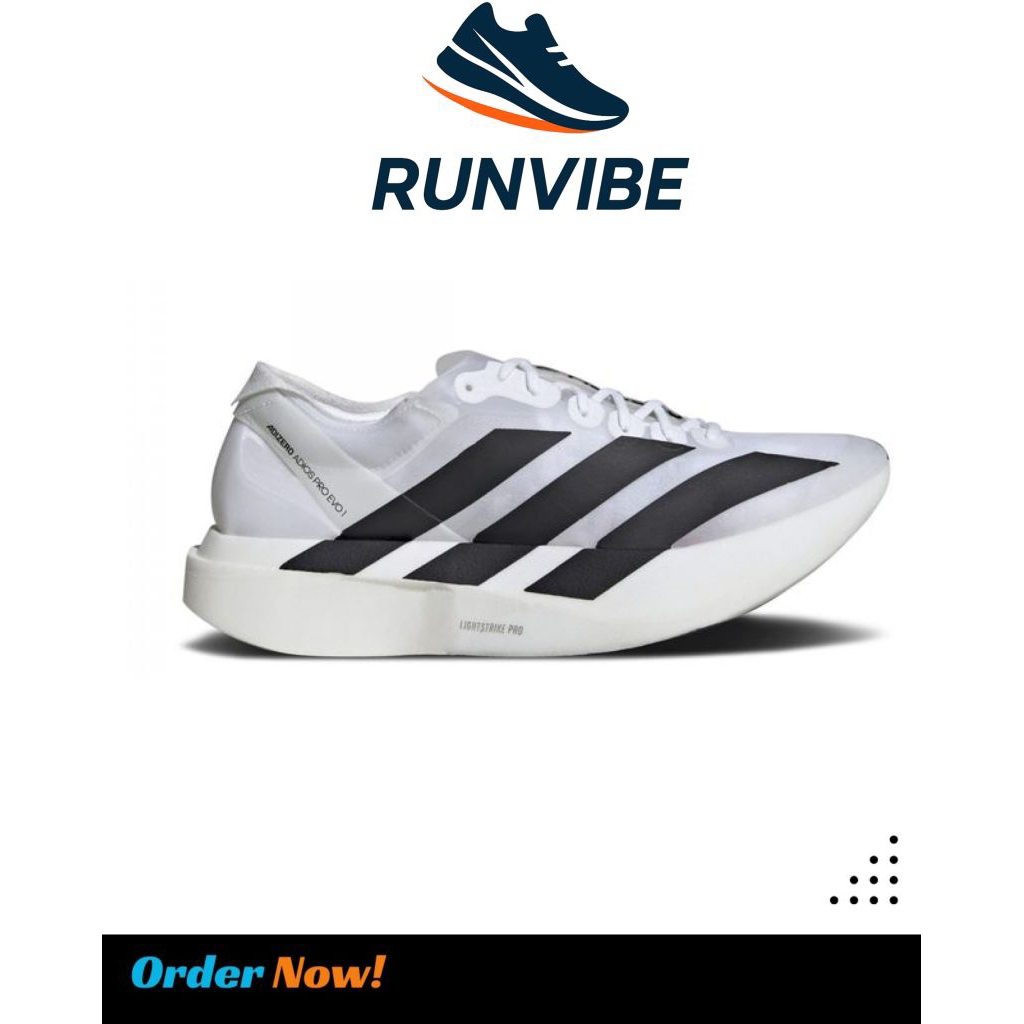 Sepatu Lari Adidas Adizero Adios Pro Evo 1 White Black