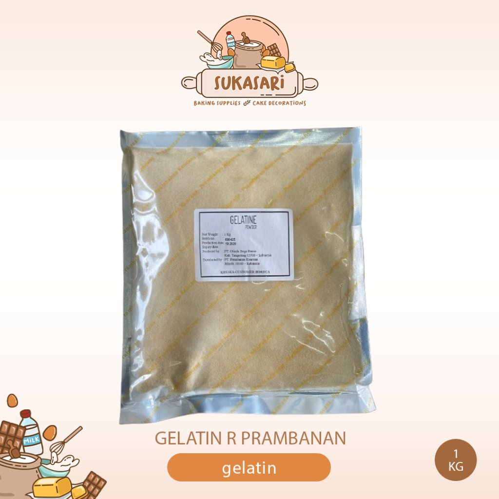 

Gelatin R Prambanan Gelatine Powder 1 Kg Gelatin Bubuk 1kg BPOM