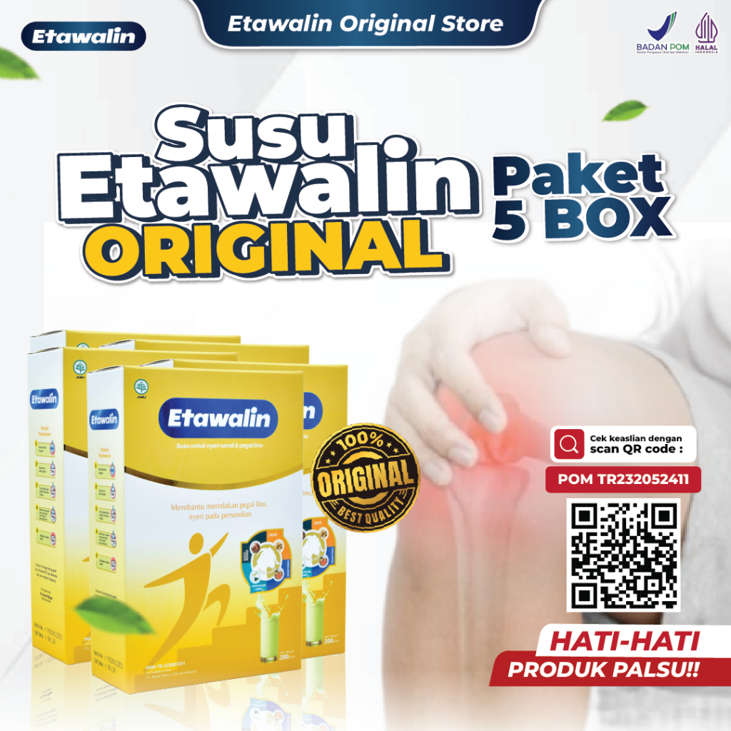 

ETAWALIN 5 BOX - Susu Kambing Etawa Suplemen Atasi Masalah Tulang & Sendi Herbal Alami Asli