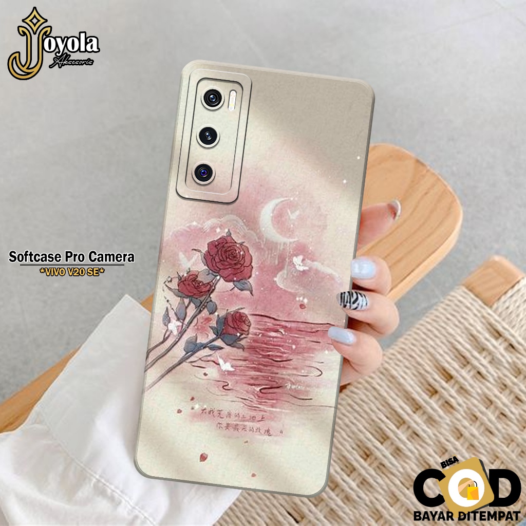 Case Vivo V20 SE Casing Hp Vivo V20 SE JOYOLA Case Bunga Kesing Vivo V20 SE Silikon Cover Pro Camera