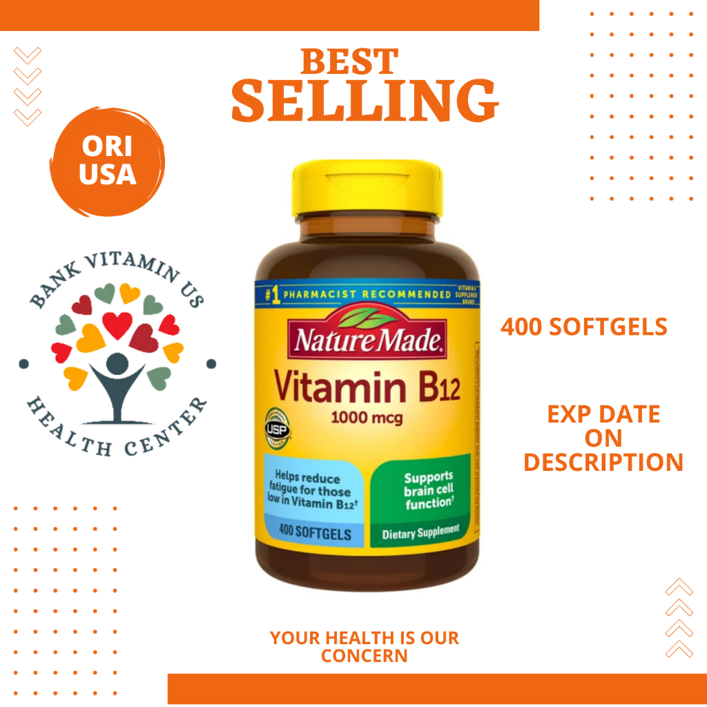 Nature Made Vitamin B12 1000 mcg 400 Softgels