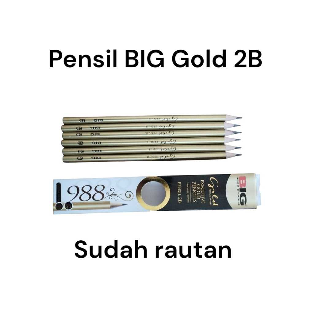 

Pensil 2B BIG Gold Original - 1 Pak Isi 12 Buah