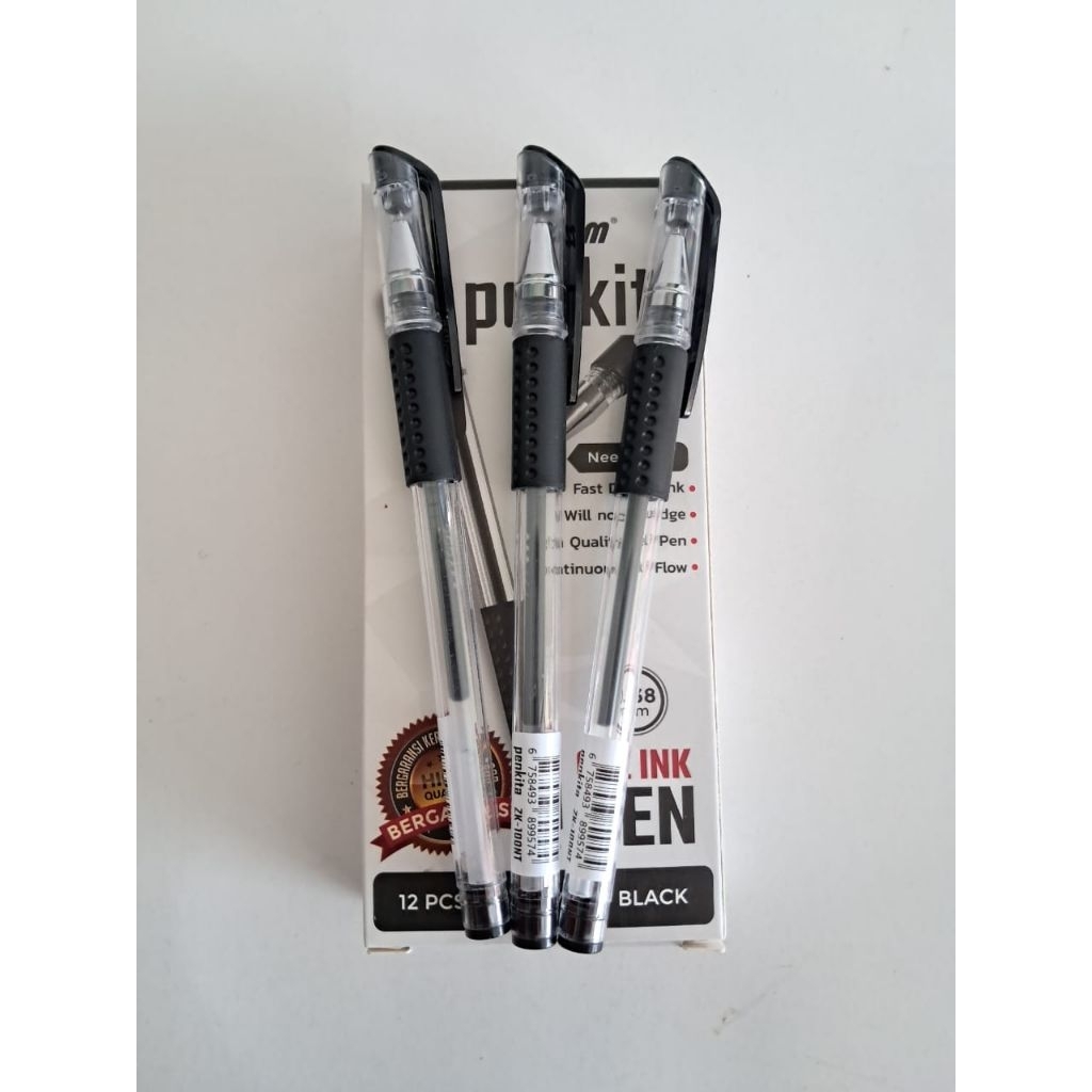

Pulpen zrm penkita 0.38mm warna hitam pack (12pcs)