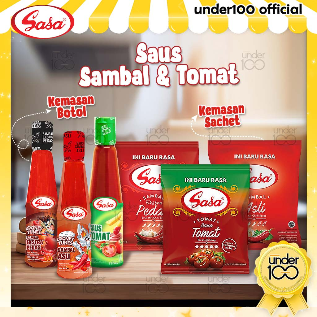 

❤ UNDER100 ❤ SASA Saos Sambal Asli | Sambal Ekstra Pedas | Saus Tomat Sachet | Botol | Chilli Sauce | Tomato Ketchup | BPOM