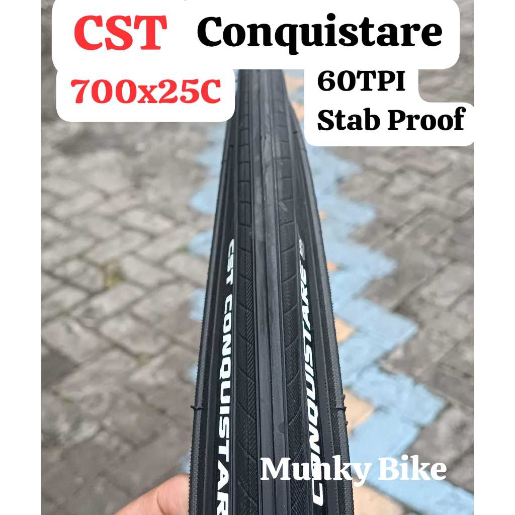 Ban Luar CST Conquistare 700x23C Non Foldable Sepeda Roadbike RB 700c x 23C