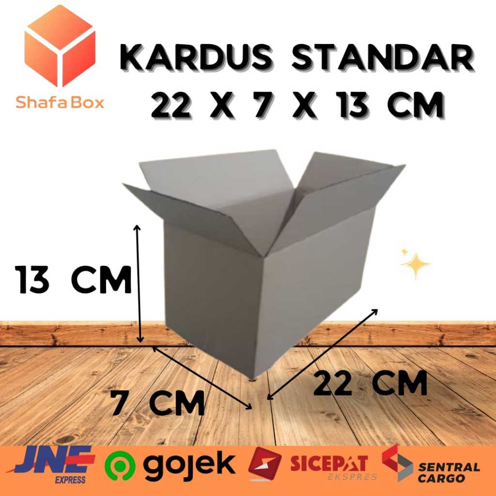 

Kardus Standar Polos 22x7x13cm
