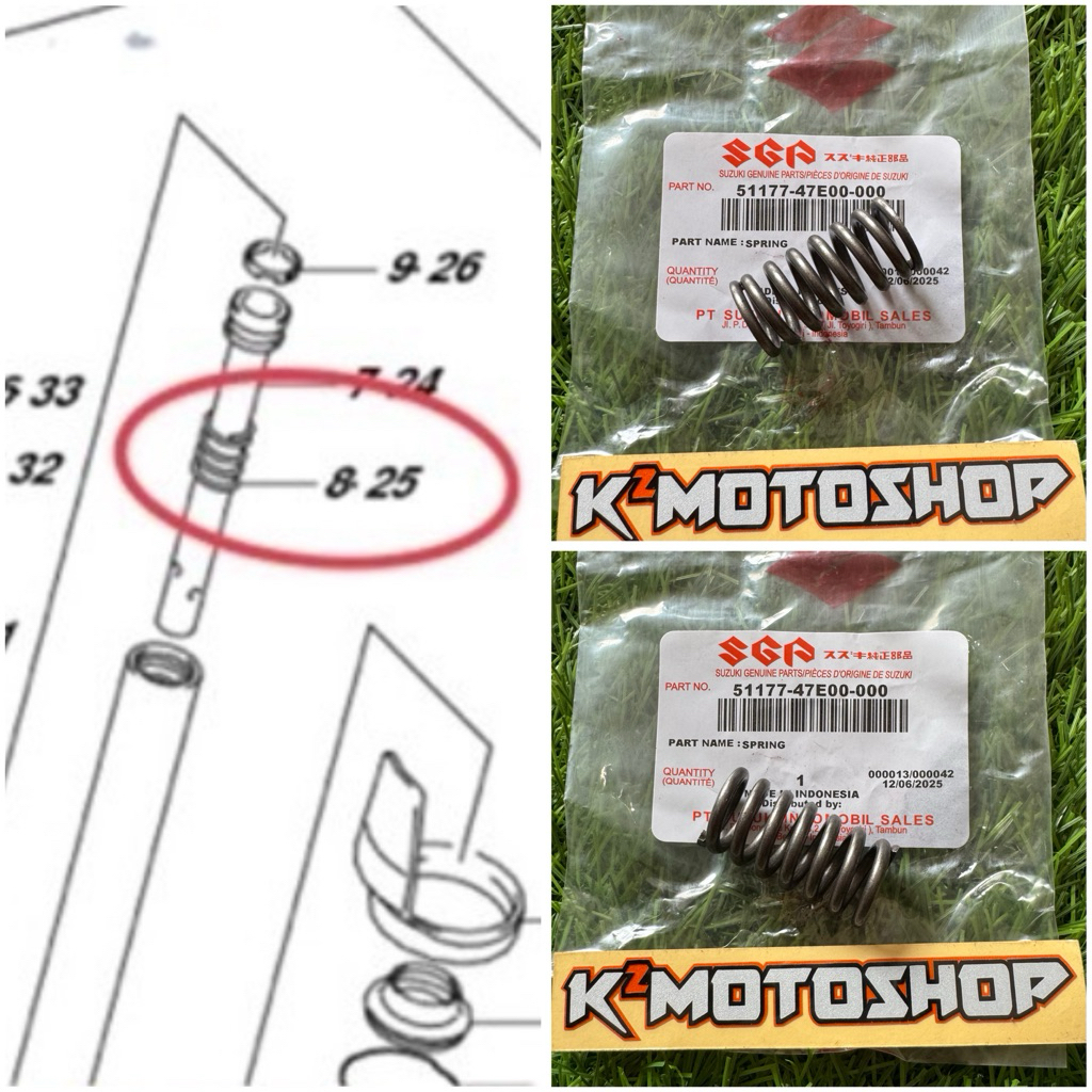 Per Suling Shock Depan Satria Fu Injeksi Spring Rebound Raider Fi SGP