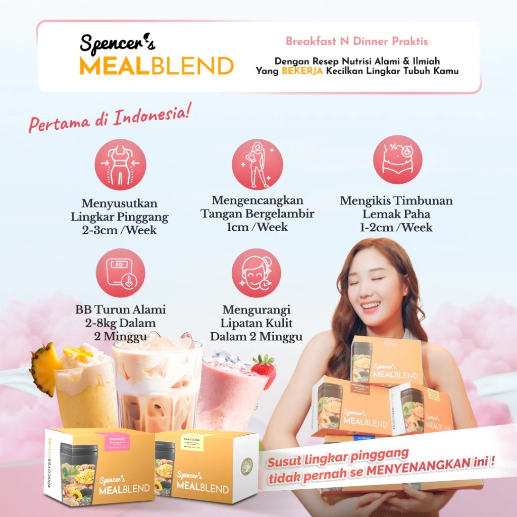 

MIX RASA Spencers Mealblend-Tinggi Serat Dan Protein Complete Nutrition Tanpa Gula Dan Pencahar