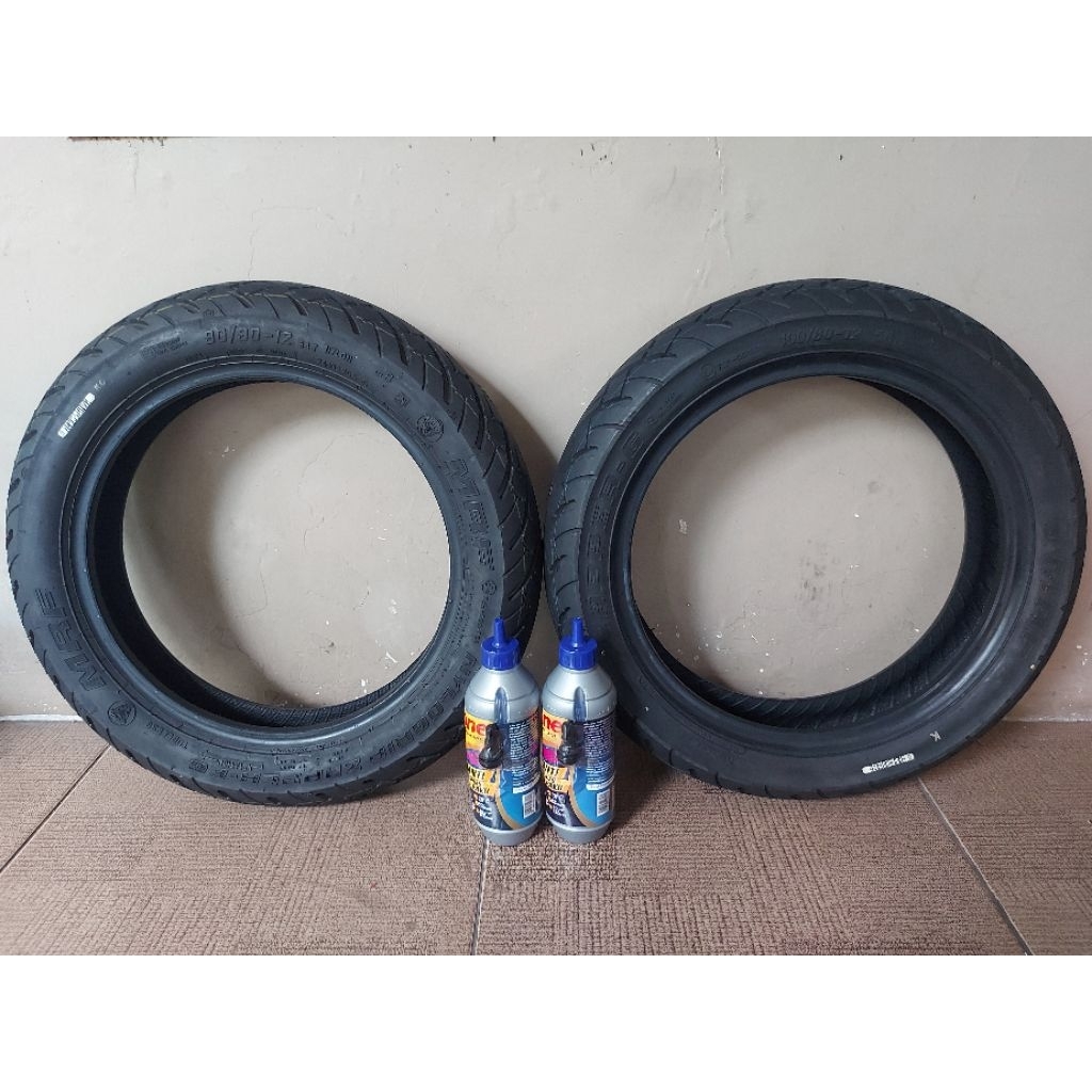 Jual ban motor MRF Paket depan belakang ban import MRF 90/90 - 12 dan 100/80 - 12 ring 12