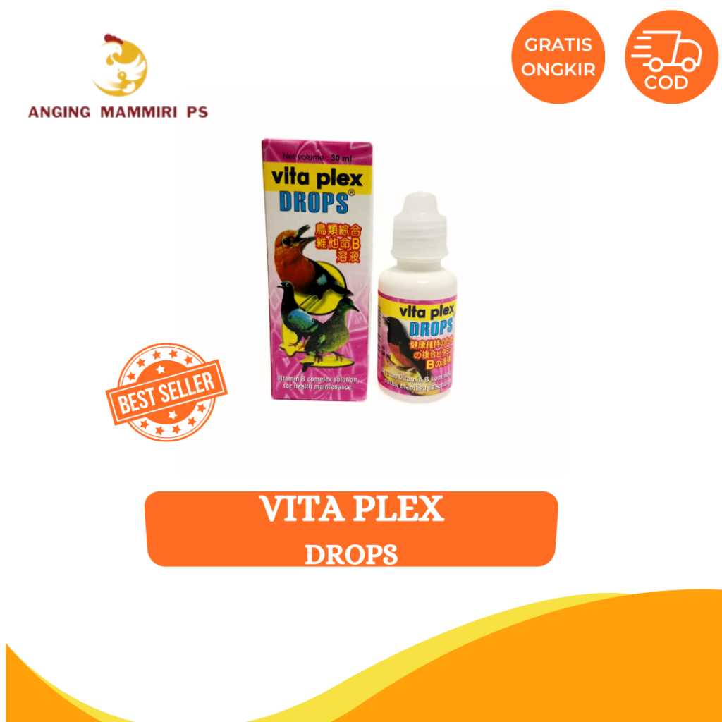 VITA PLEX DROPS ||Vitamin B kompleks Burung Larutan Peningkat Imun