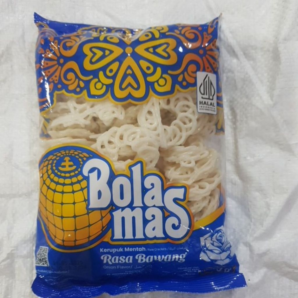 

Krupuk bola mas rasa bawang 250 gr