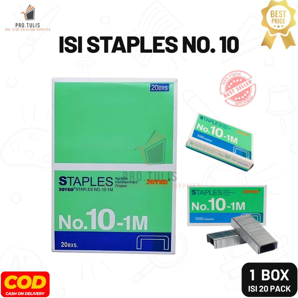 

(1BOX/20 PACK) ISI STAPLES NO. 10 JOYKO No.10-1M