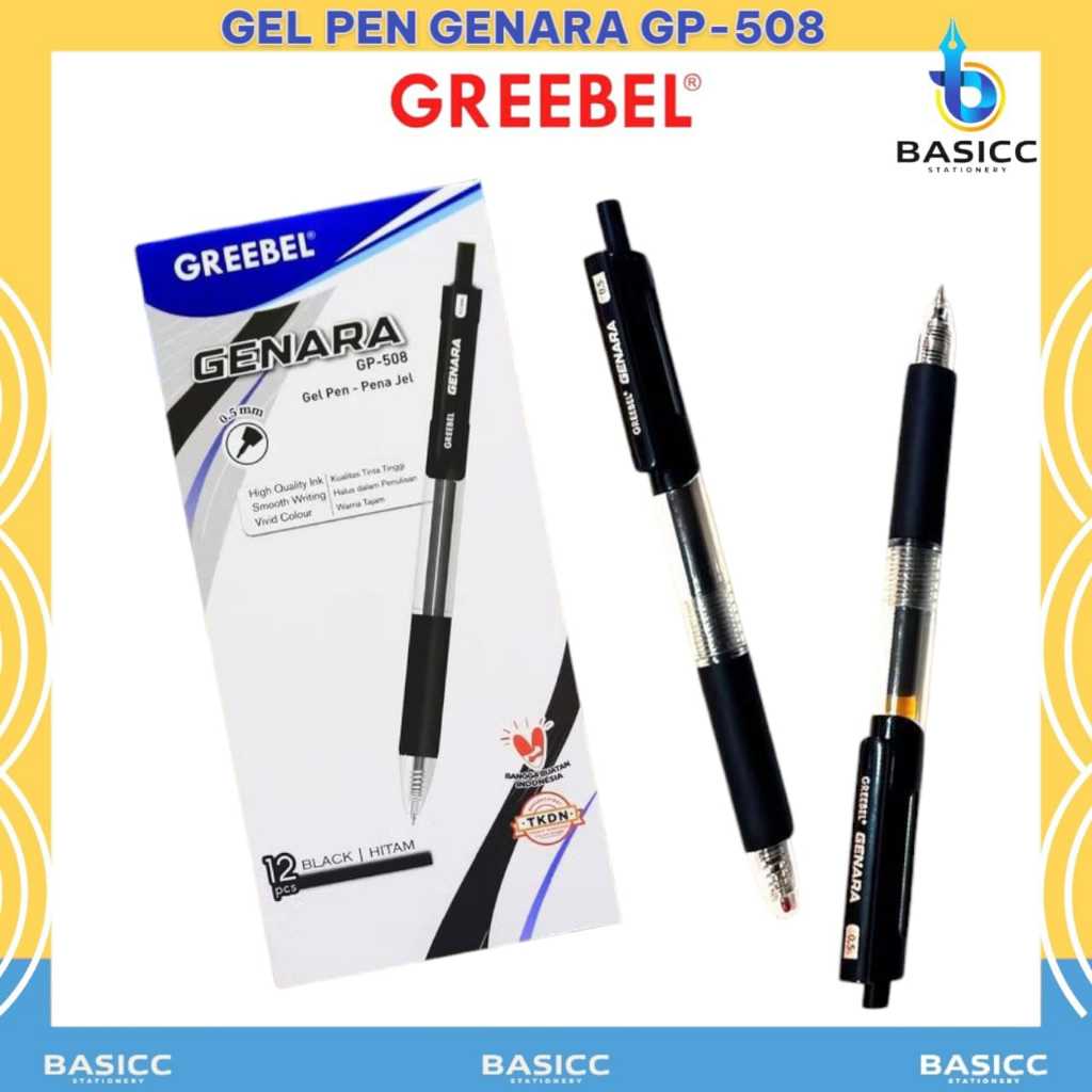 

Greebel Ballpen Gel Pen Genara 0.5 mm GP - 508 | @ 1 Pen
