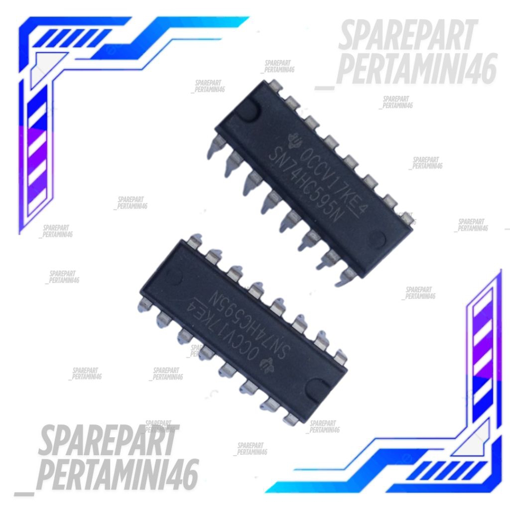 Ic SN74HC595N Original Texas Display Layar Segmen 7 Pom Mini Digital Terbaru