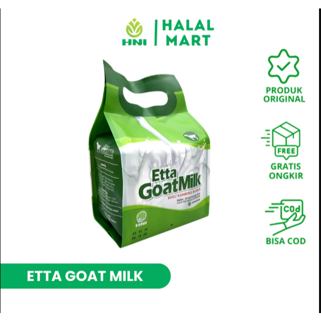 

Etta Goat Milk - Susu Kambing Ettawa Bubuk Original Berkhasiat Menyembuhkan Asma Dan Pengganti Asi Asli Rekomended - HNI BPOM