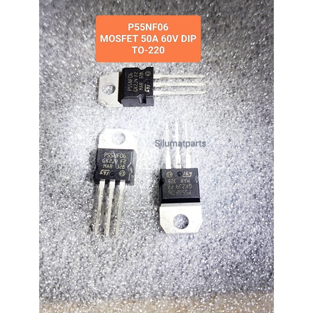 p55nf06 P55NF06L / 55NF06 / MOSFET 50A 60V DIP TO-220 / 55NF 06