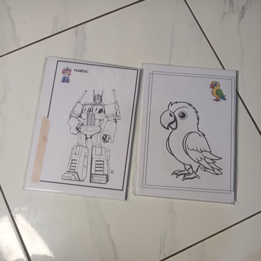 

paket 50 lembar mewarnai