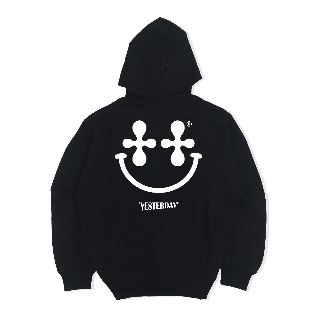 Yesterday – Jaket Hoodie Zipper Distro Pria Wanita Kece Tebal Sweater Premium Original Hitam Leaf