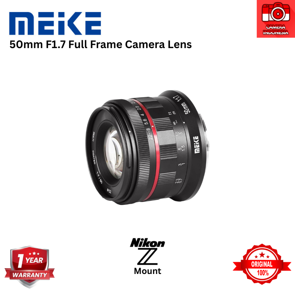 Meike 50mm F1.7 Full Frame Nikon Z Mount Camera Lens Lensa Kamera Nikon Mirrorless