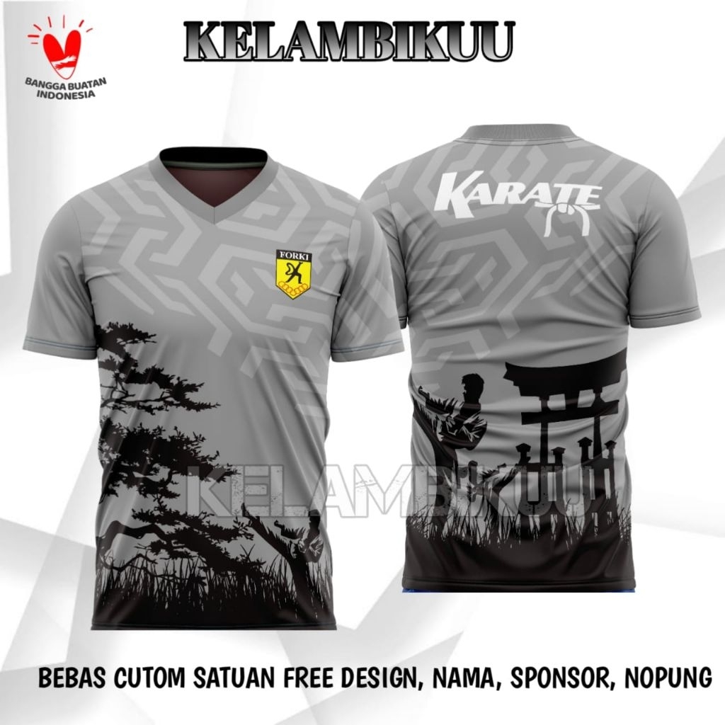 JERSEY KARATE INDONESIA TERBARU/BAJU KAOS KARATE MURAH/JERSEY KARATE CUSTOM/KAOS KARATE