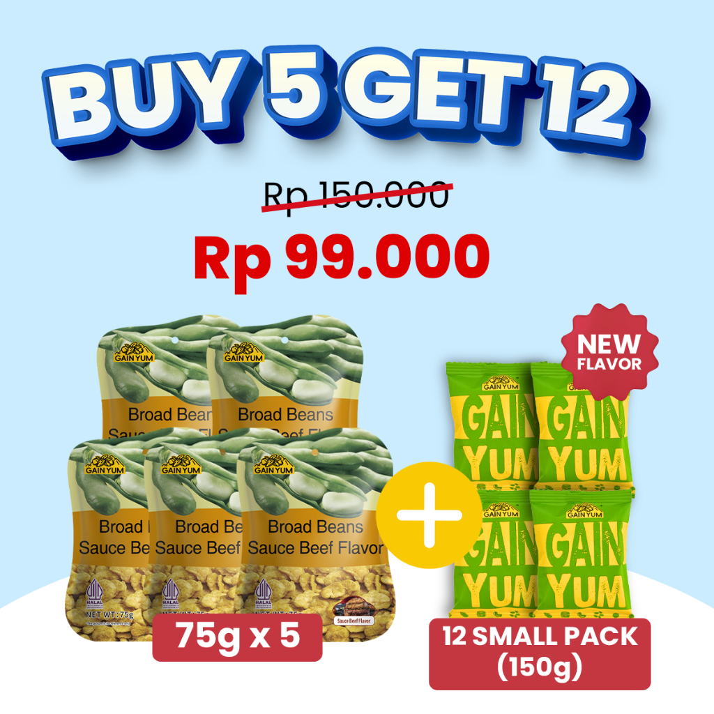 

Gain Yum - Kacang Koro Rasa Saus Sapi Kam Yuens Broad Beans Sauce Beef Flavor 75G [Chinese Version]