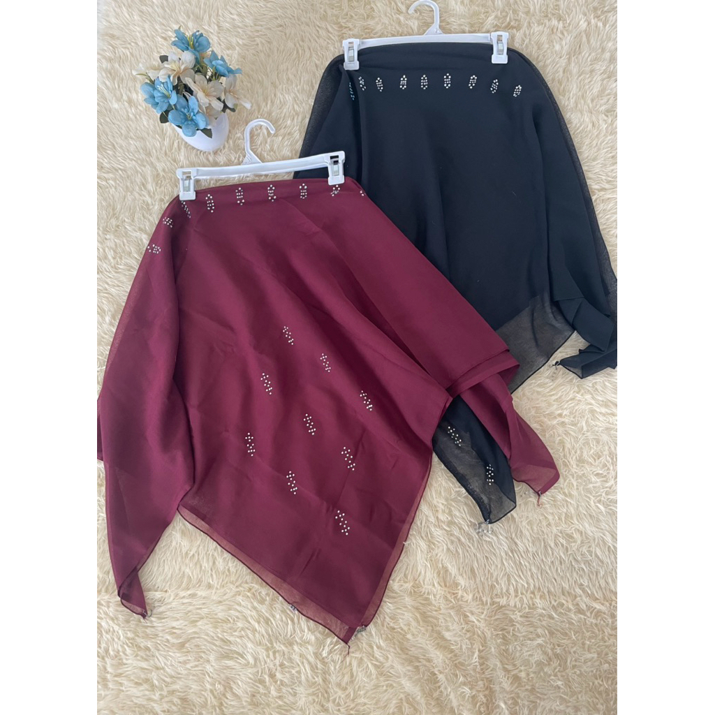 ❣️NS❣️Hijab Fatimah series-Hijab manik segiempat