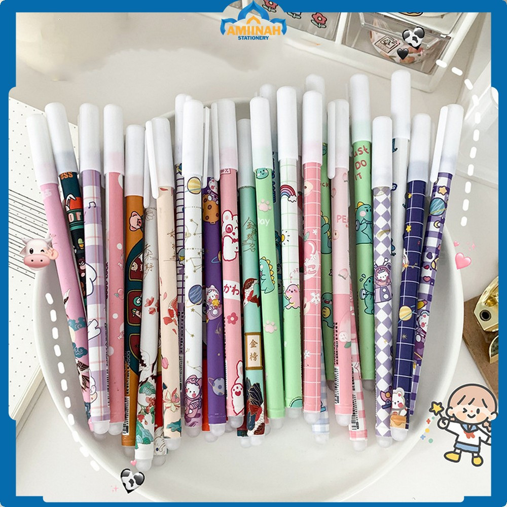 

Bolpoin Tinta Bisa Di Hapus Alat Tulis Sekolah isi 6 pcs / Pulpen Gel Hapus Karakter Animal / Pulpen Erasable Amiinah Stationery A42