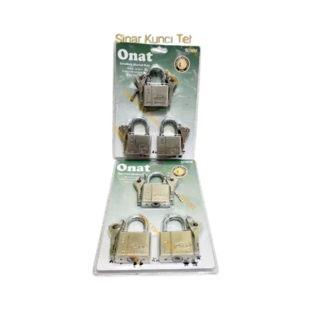 Gembok Master Key ONAT 40 60 60MM - Gembok Stainless ONAT Pendek 40mm
