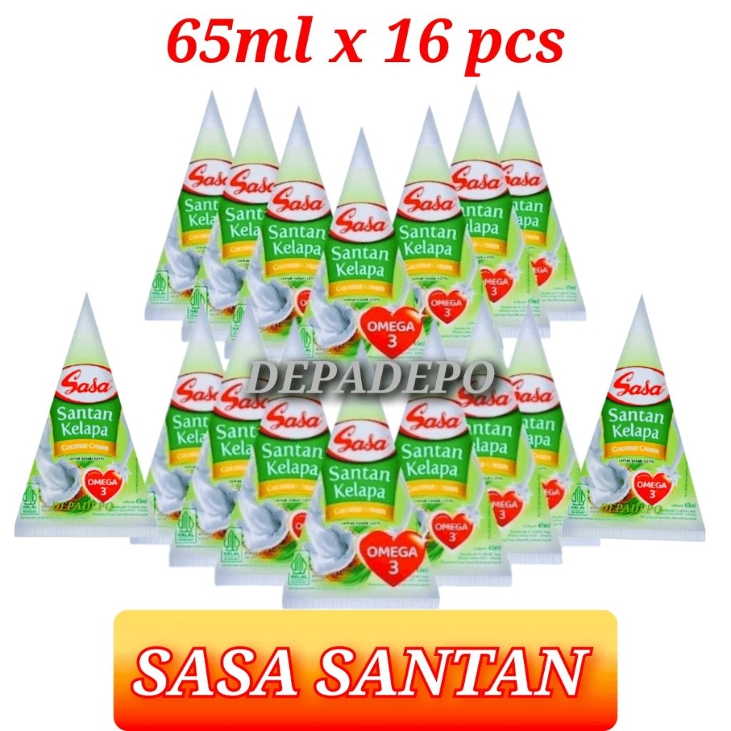

Sasa Santan Cair 65ml Isi 16 Pcs – Santan Masakan Praktis Murah Promo