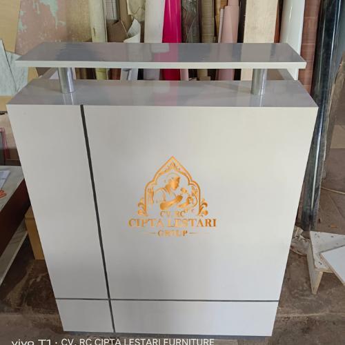 REALPICK Meja Kasir Minimalis Laci 2 | Meja Kerja | Meja Resepsionis