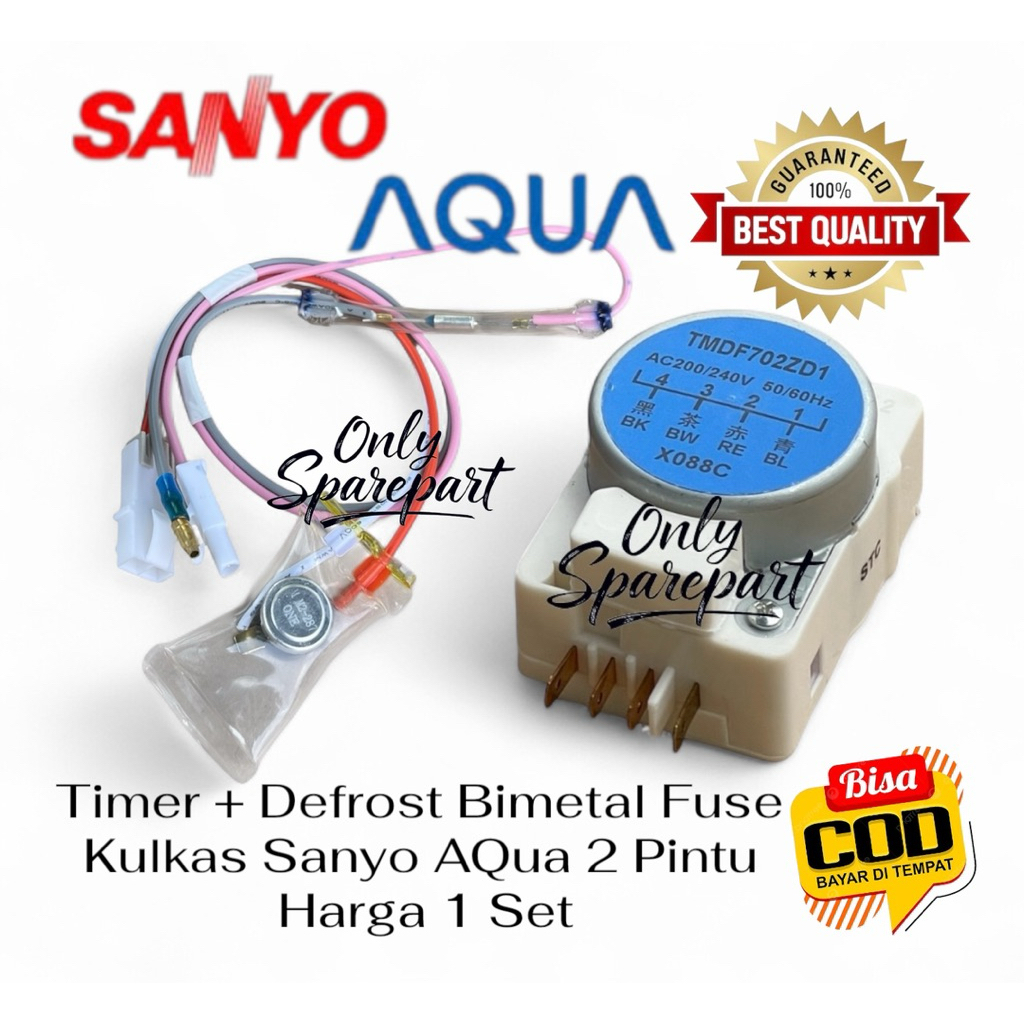 Timer Defrost Bimetal Kulkas Fuse Sanyo AQua 2 pintu