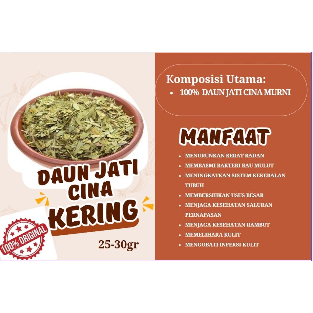 

DAUN JATI CHINA KERING ASLI