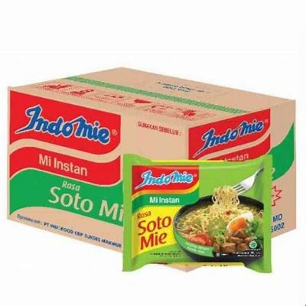 

Indomie Mie Instan Kuah Rasa Soto 1dus isi 40pcs