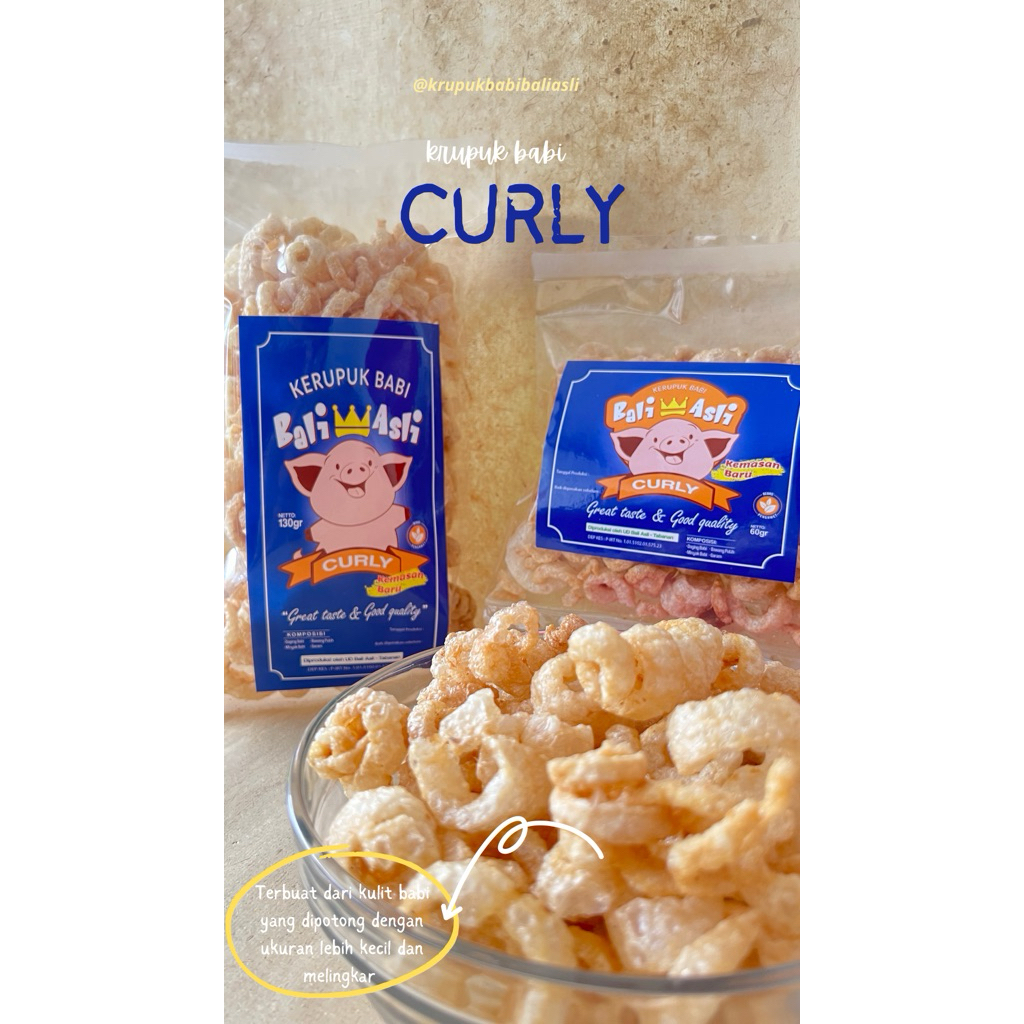 Krupuk Babi Curly - Bali Asli