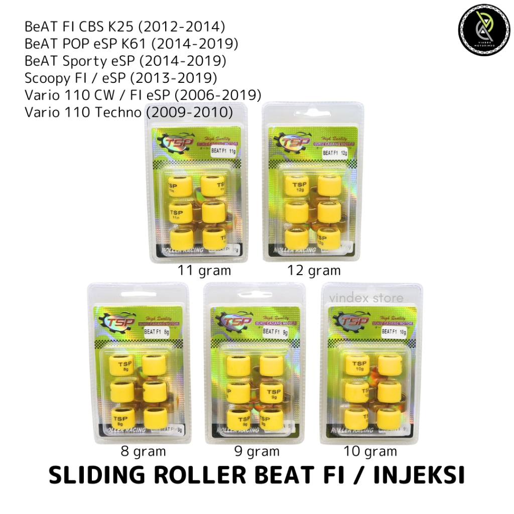 Fressjago Sliding Roller/Roler Beat Fi Pop Sporty Vario 110 Scoopy Fi Esp Kvb