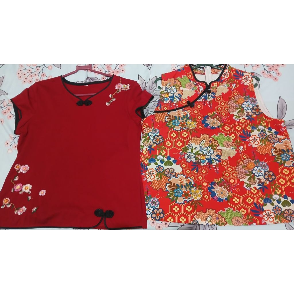 take all 2 cheongsam atasan baju cina wanita