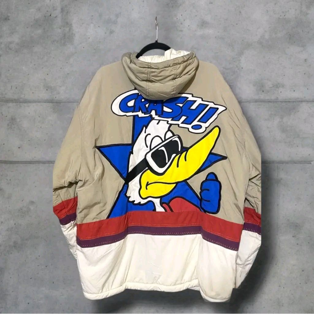 japanese Brand Windbreaker Hoodie Vintage 90s Windex ski Wear Crash Duck Racing
