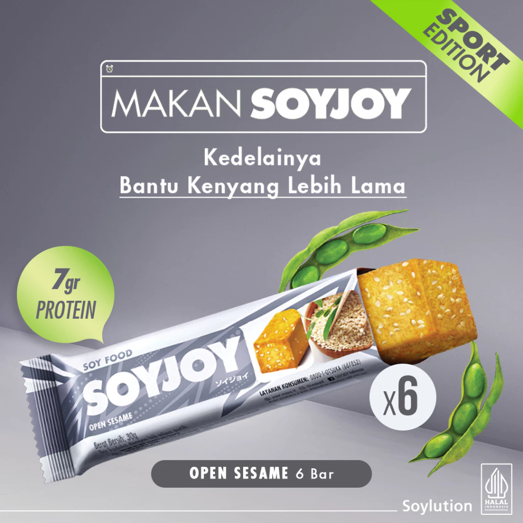 

SOYJOY Snack Bar Kedelai Open Sesame 30gr - 6 Bar